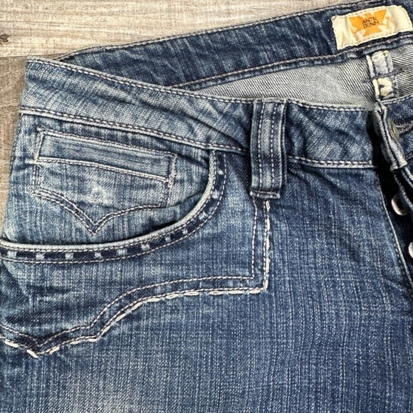 VTG Y2K Antik Denim Women’s Sz 30 Embroidered Flare Leg Western Low Rise Jeans - Picture 12 of 15